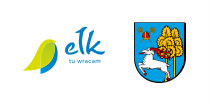 Logo promocyjne Ełku i herb Ełku.