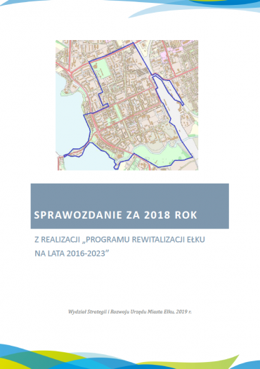 Mapa prezentująca obszar rewitalizacji Ełku.